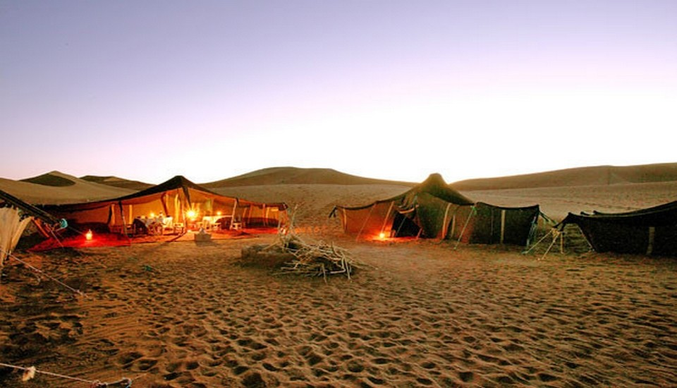 Coucher de soleil - Désert du sud Maroc